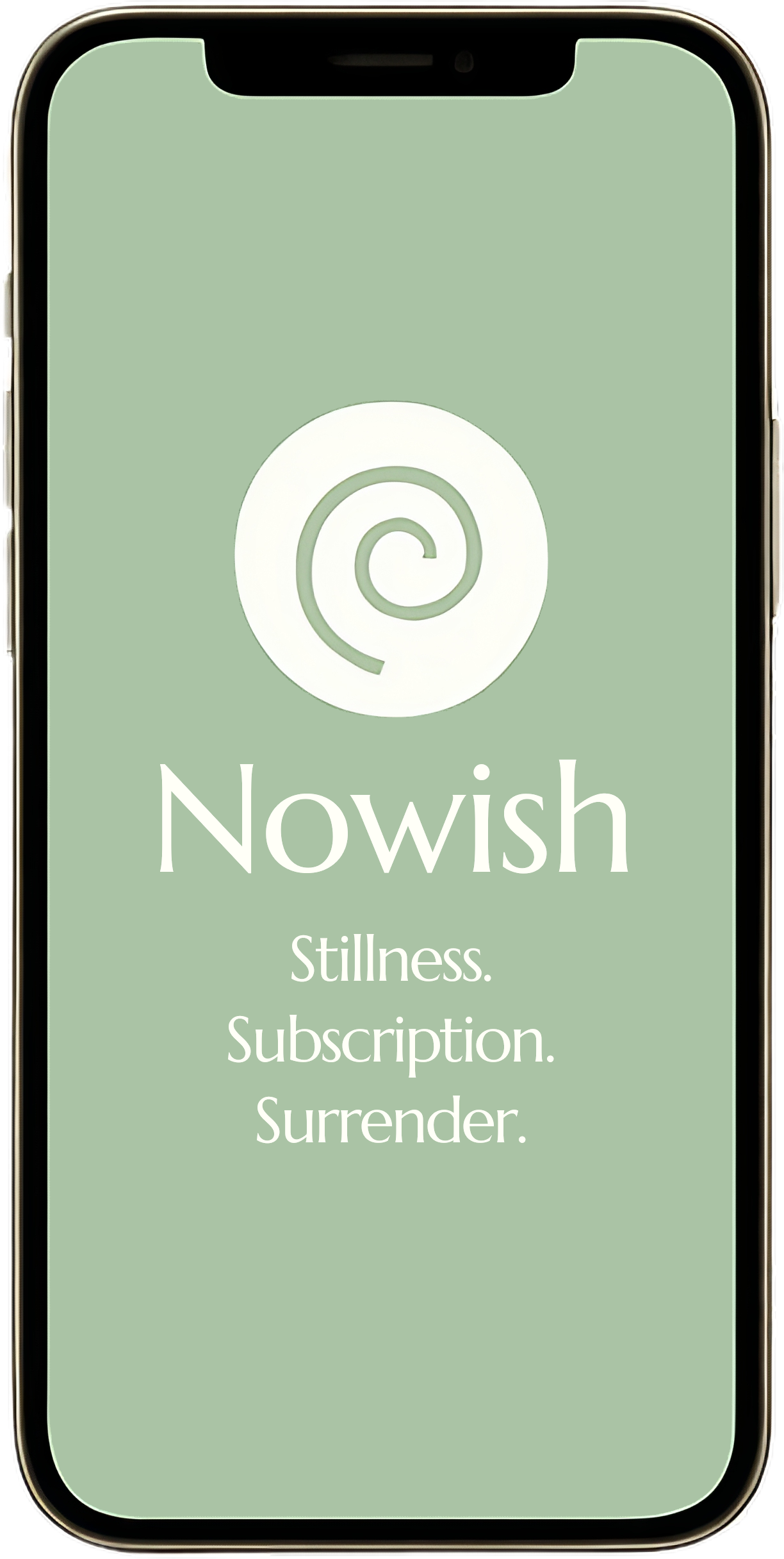 Parody mindfulness app mockup